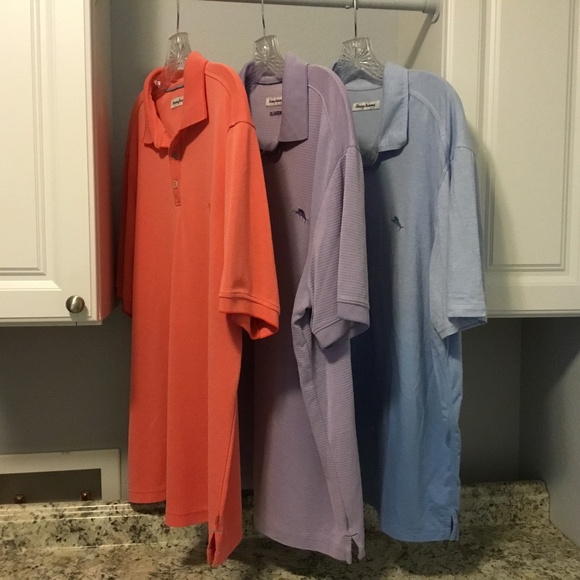 3 Tommy Bahama Men’s Polo Shirts - Picture 1 of 5